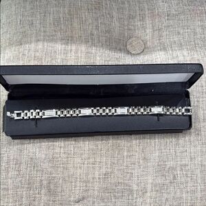 Stainless Steel Silver Bracelet From Kohls  with Black Case